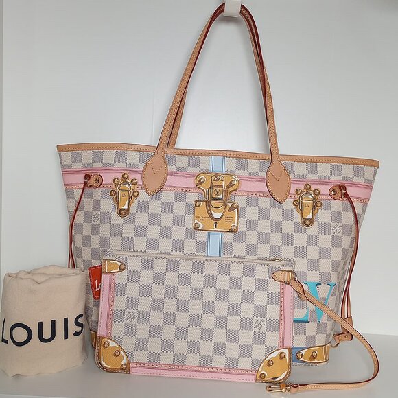 LOUIS VUITTON LTD. EDITION NEVERFULL NM MM SUMMER TRUNK 100% AUTHENTIC - Picture 2 of 16